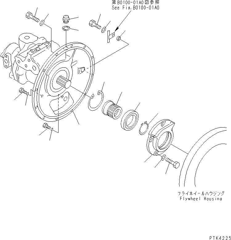 Схема запчастей Komatsu PC128US-1 - ОСНОВН. НАСОС (НАПОЛНИТЕЛЬ¤ СОЕДИНЕНИЕ И КРЕПЛЕНИЕ) ГИДРАВЛИКА