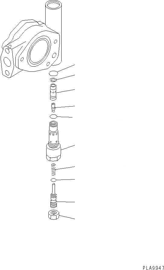 Схема запчастей Komatsu PC128US-1 - ОСНОВН. НАСОС (7/8) ОСНОВН. КОМПОНЕНТЫ И РЕМКОМПЛЕКТЫ