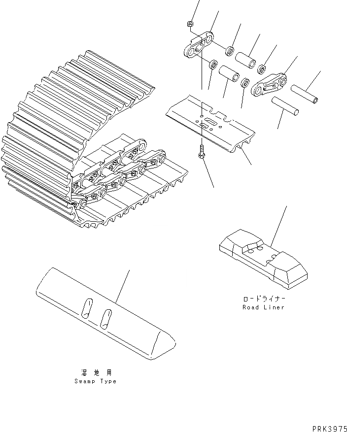 Схема запчастей Komatsu PC128US-1 - ГУСЕНИЦЫ КАТАЛОГИ ЗЧ