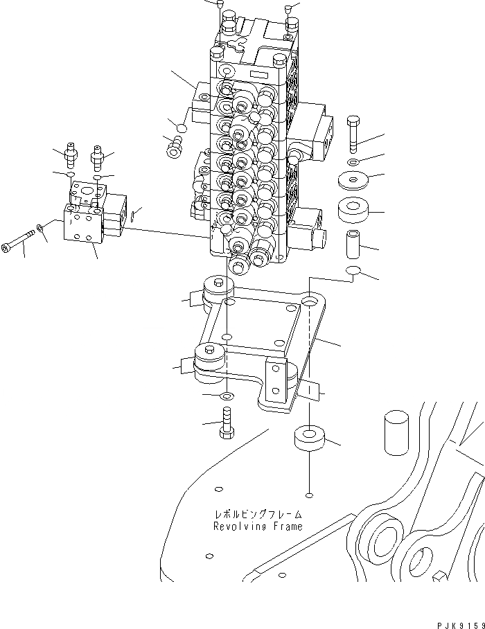 Схема запчастей Komatsu PC128UU-2 - ОСНОВН. КЛАПАН (КОРПУС И КРЕПЛЕНИЕ) ГИДРАВЛИКА