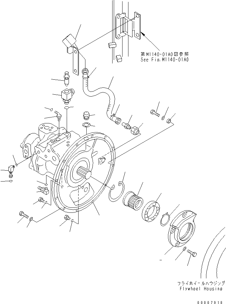 Схема запчастей Komatsu PC128UU-2 - ОСНОВН. НАСОС (НАПОЛНИТЕЛЬ¤ СОЕДИНЕНИЕ И КРЕПЛЕНИЕ)(№-) ГИДРАВЛИКА