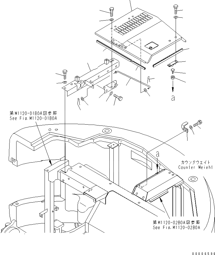 Схема запчастей Komatsu PC128UU-2 - КАПОТ (BLUE)(№-) ЧАСТИ КОРПУСА