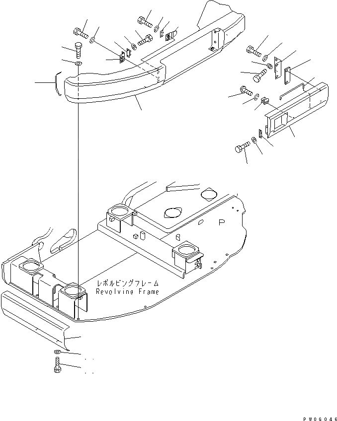 Схема запчастей Komatsu PC128UU-2 - БОКОВ. КРЫШКА ЛЕВ. (ДЕКА COVER) (BLUE)(№-) ЧАСТИ КОРПУСА