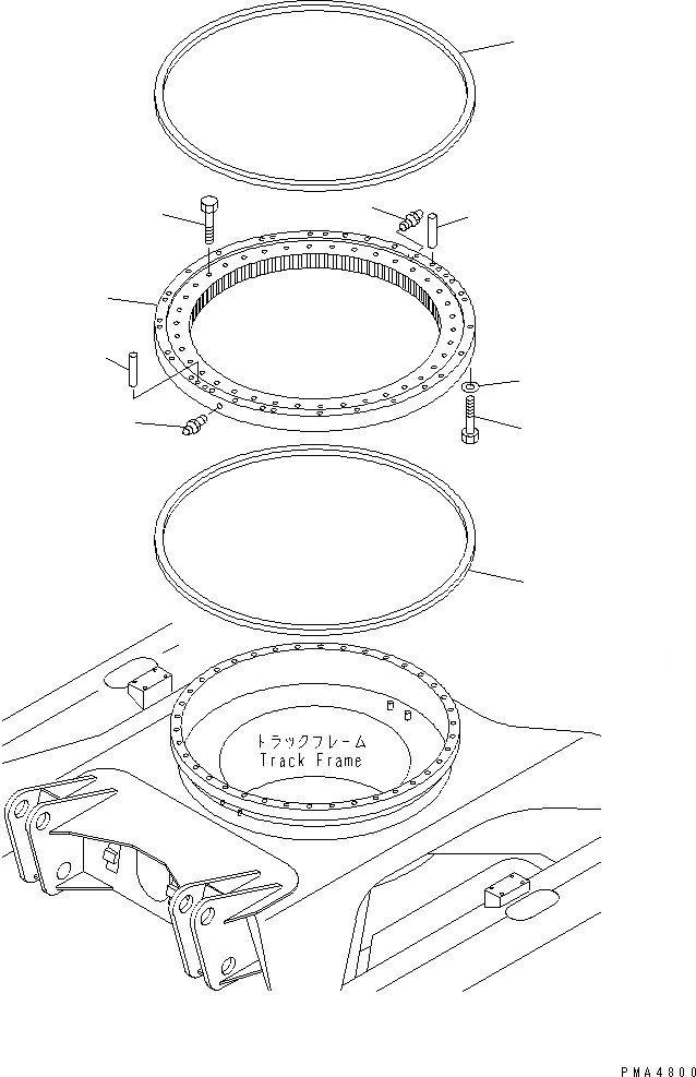 Схема запчастей Komatsu PC128UU-1 - ПОВОРОТН. КРУГ ПОВОРОТН. КРУГ И КОМПОНЕНТЫ