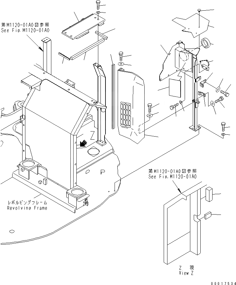 Схема запчастей Komatsu PC128US-2-AC - РАМА (/) ЧАСТИ КОРПУСА