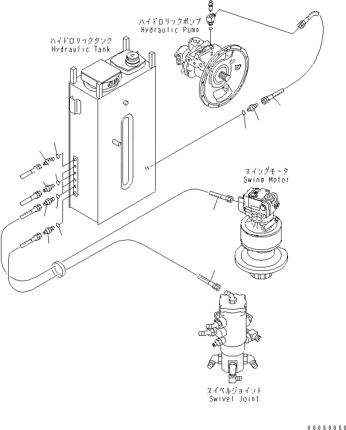Схема запчастей Komatsu PC128US-2 - ВОЗВРАТН. ЛИНИЯ(№-) ГИДРАВЛИКА