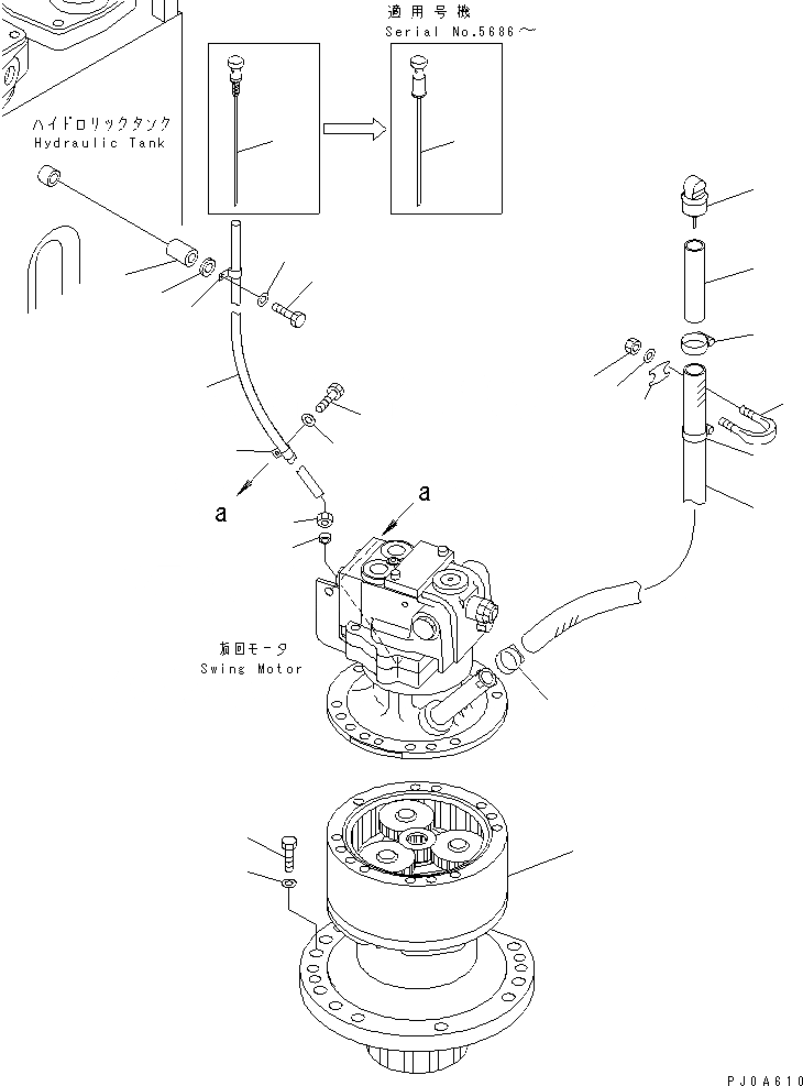 Схема запчастей Komatsu PC128US-2 - МЕХАНИЗМ ПОВОРОТА(№-) ПОВОРОТН. КРУГ И КОМПОНЕНТЫ