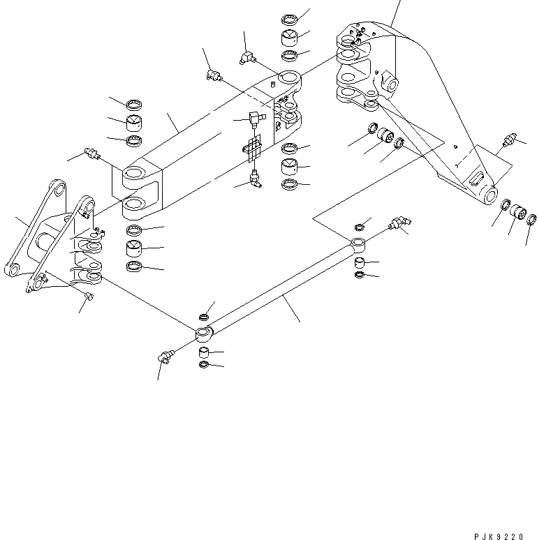 Схема запчастей Komatsu PC128UU-2 - СТРЕЛА (СТРЕЛА) (YELНИЗ.) РАБОЧЕЕ ОБОРУДОВАНИЕ