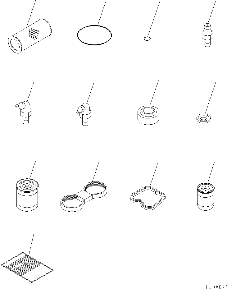 Схема запчастей Komatsu PC128UU-2 - ЗАП. ЧАСТИ (КРОМЕ ЯПОН.) (С A ГЕНЕРАТОР) АКСЕССУАРЫ