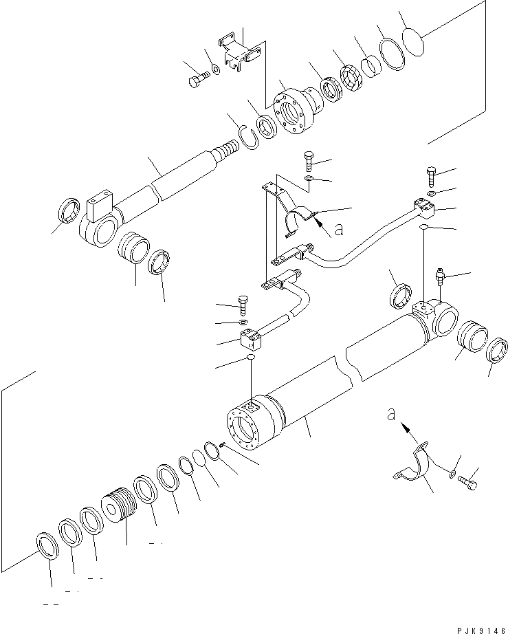 Схема запчастей Komatsu PC128UU-2 - ЦИЛИНДР СТРЕЛЫ(ВНУТР. ЧАСТИ)(№8-) ОСНОВН. КОМПОНЕНТЫ И РЕМКОМПЛЕКТЫ