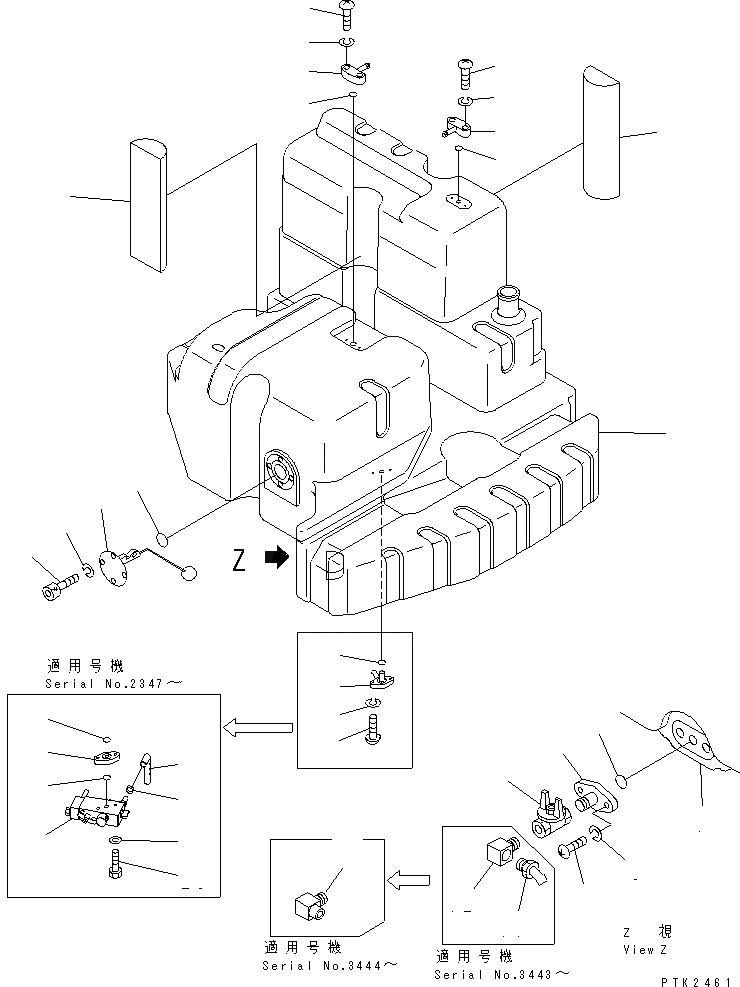 Схема запчастей Komatsu PC128UU-1 - ТОПЛИВН. БАК. (БАК) ТОПЛИВН. БАК. AND КОМПОНЕНТЫ