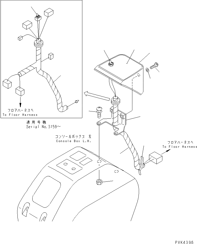 Схема запчастей Komatsu PC128UU-1 - ЭЛЕКТР. (ПАНЕЛЬ) (ДЛЯ ONE TOUCH DIGGING POWER UP)(№7-) ЭЛЕКТРИКА