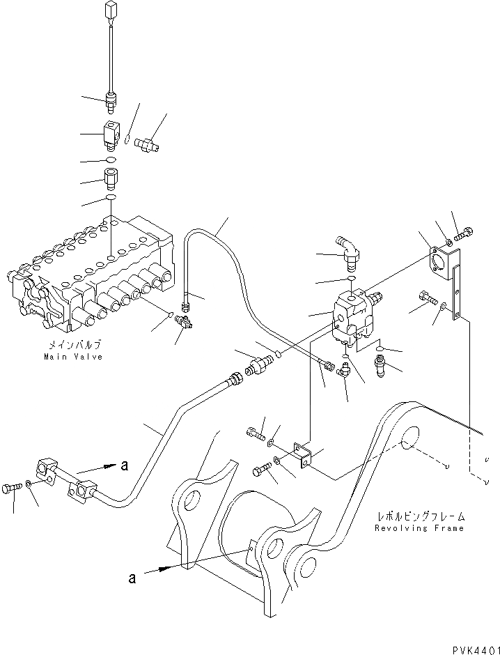 Схема запчастей Komatsu PC128UU-1 - БЛОКИР. СТРЕЛЫ КЛАПАН (КОРПУС И ТРУБЫ) (ДЛЯ АВТОМАТИЧ. ГОРИЗОНТАЛЬН.LY DIGGING) ГИДРАВЛИКА