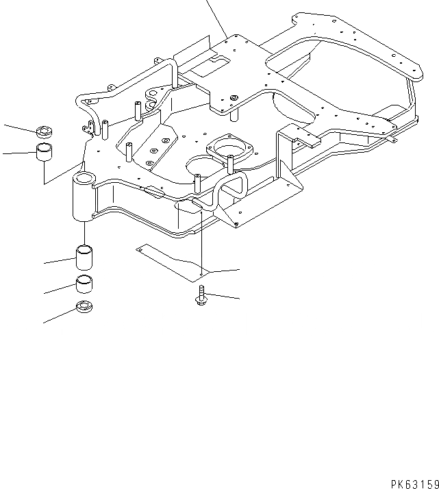 Схема запчастей Komatsu PC12R-8 - ОСНОВНАЯ РАМА (U.S.A. СПЕЦ-Я.) ОСНОВНАЯ РАМА И ЕЕ ЧАСТИ