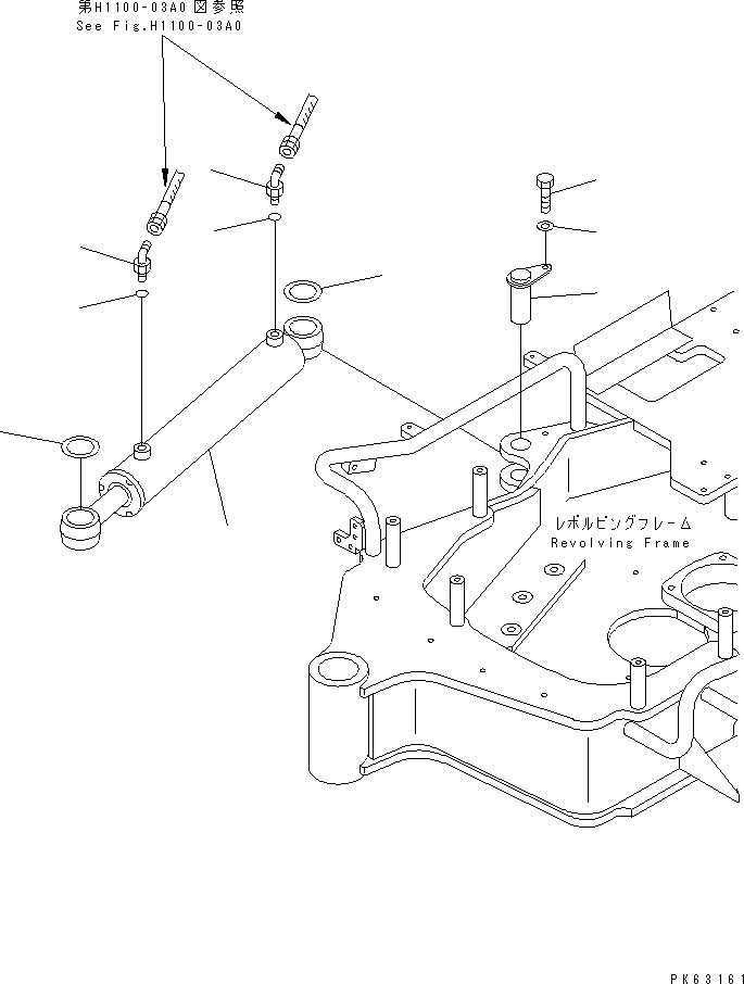 Схема запчастей Komatsu PC12R-8 - ЦИЛИНДР ПОВОРОТА СТРЕЛЫ (QUICK ГИДРОМОЛОТ РУКОЯТЬ СПЕЦ-Я.) ОСНОВНАЯ РАМА И ЕЕ ЧАСТИ