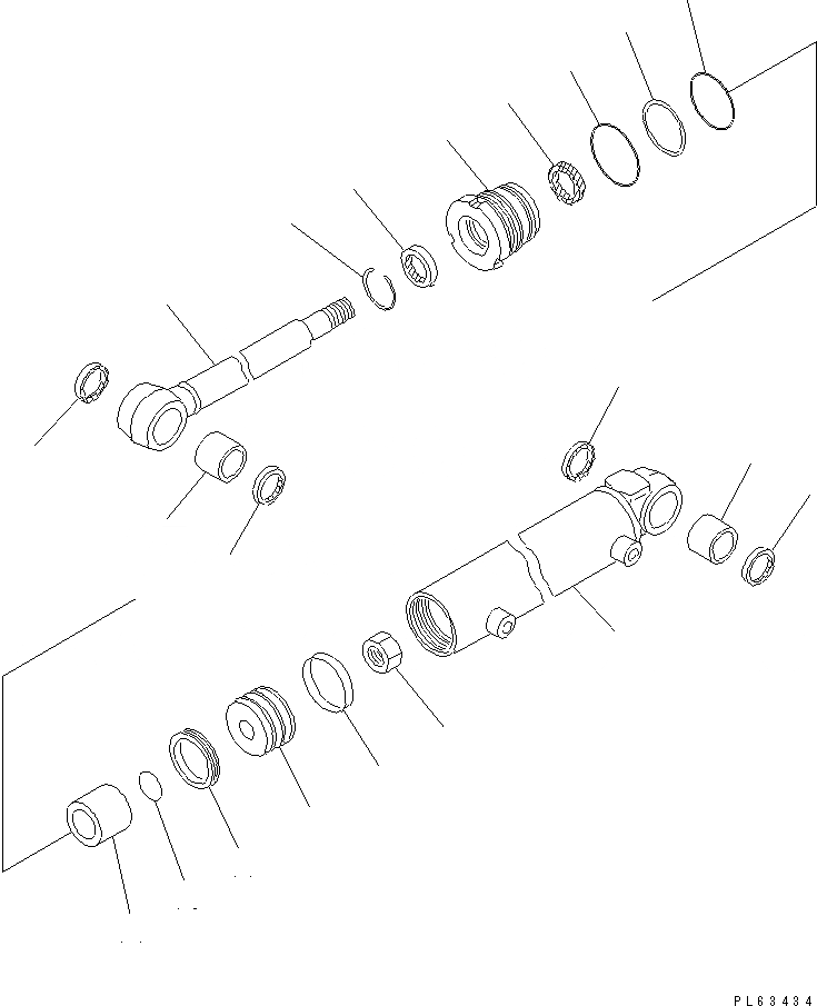 Схема запчастей Komatsu PC12R-8 - ЦИЛИНДР ПОВОРОТА СТРЕЛЫ (ВНУТР. ЧАСТИ) (QUICK ГИДРОМОЛОТ РУКОЯТЬ СПЕЦ-Я.) ОСНОВН. КОМПОНЕНТЫ И РЕМКОМПЛЕКТЫ