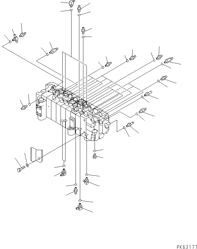 Схема запчастей Komatsu PC12R-8 - ОСНОВН. КЛАПАН КОМПОНЕНТЫ КАБИНА ОПЕРАТОРА И СИСТЕМА УПРАВЛЕНИЯ