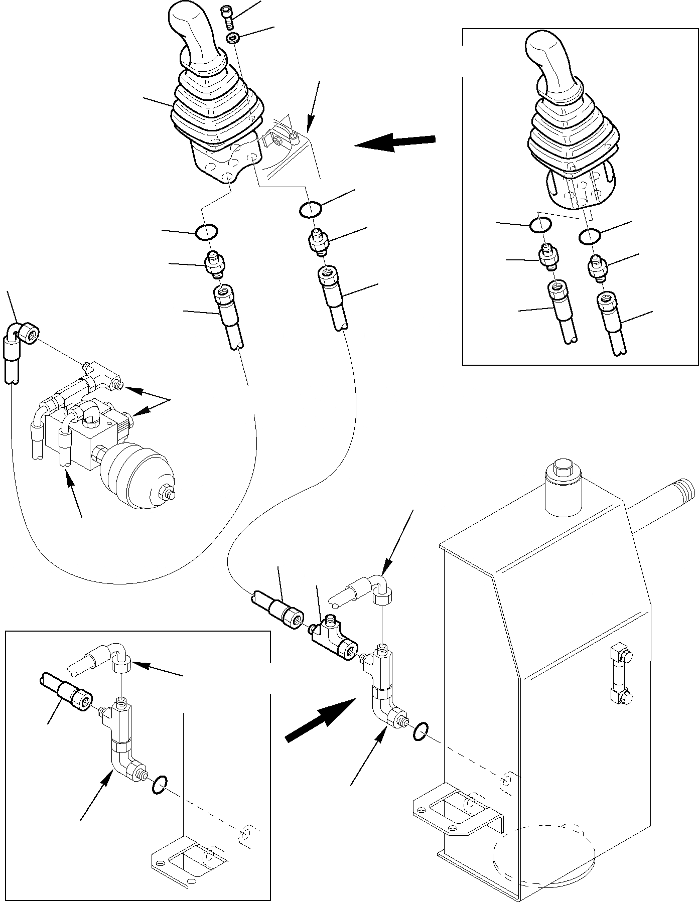Схема запчастей Komatsu PC12R-8 - ГИДРОЛИНИЯ ПРАВ. (СЕРВОУПРАВЛ. ЛИНИЯ) (С ХОД INCREMENT) УПРАВЛ-Е РАБОЧИМ ОБОРУДОВАНИЕМ