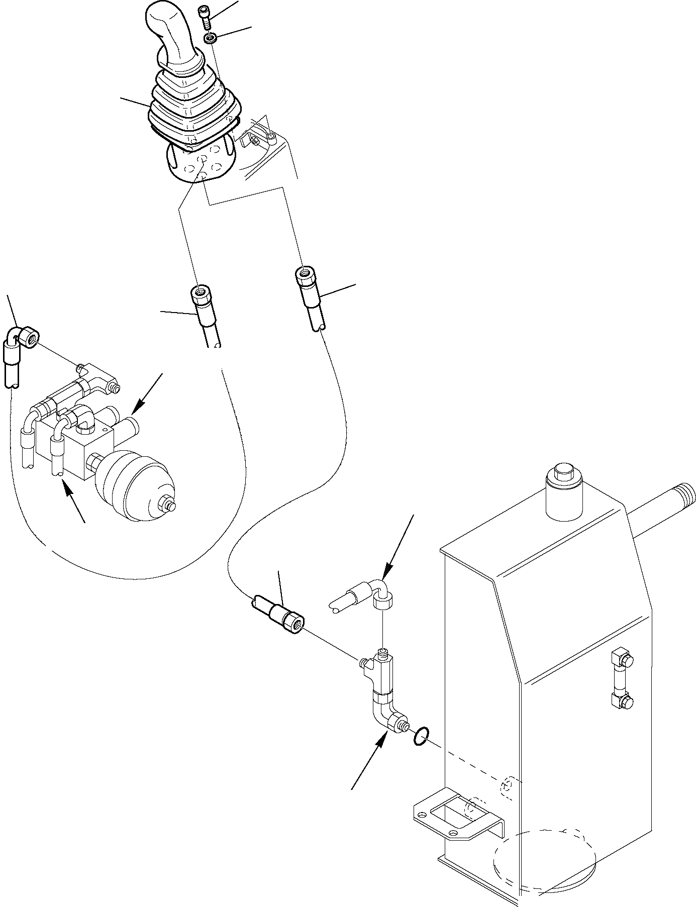 Схема запчастей Komatsu PC12R-8 - ГИДРОЛИНИЯ ПРАВ. (СЕРВОУПРАВЛ. ЛИНИЯ) (С ХОД INCREMENT) УПРАВЛ-Е РАБОЧИМ ОБОРУДОВАНИЕМ