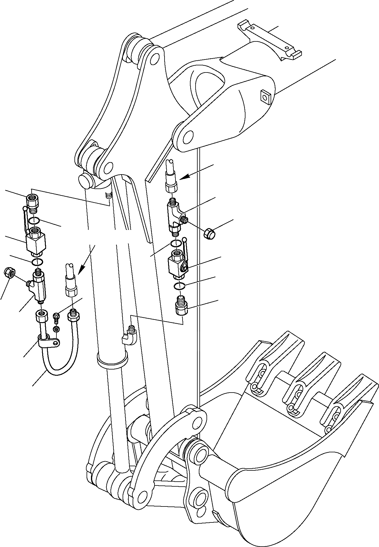 Схема запчастей Komatsu PC12R-8 - ГИДРОЛИНИЯ (ЦИЛИНДР КОВША) (ВРАЩАЮЩ. И РЕЖУЩ. ПОГРУЗ.) РАБОЧЕЕ ОБОРУДОВАНИЕ