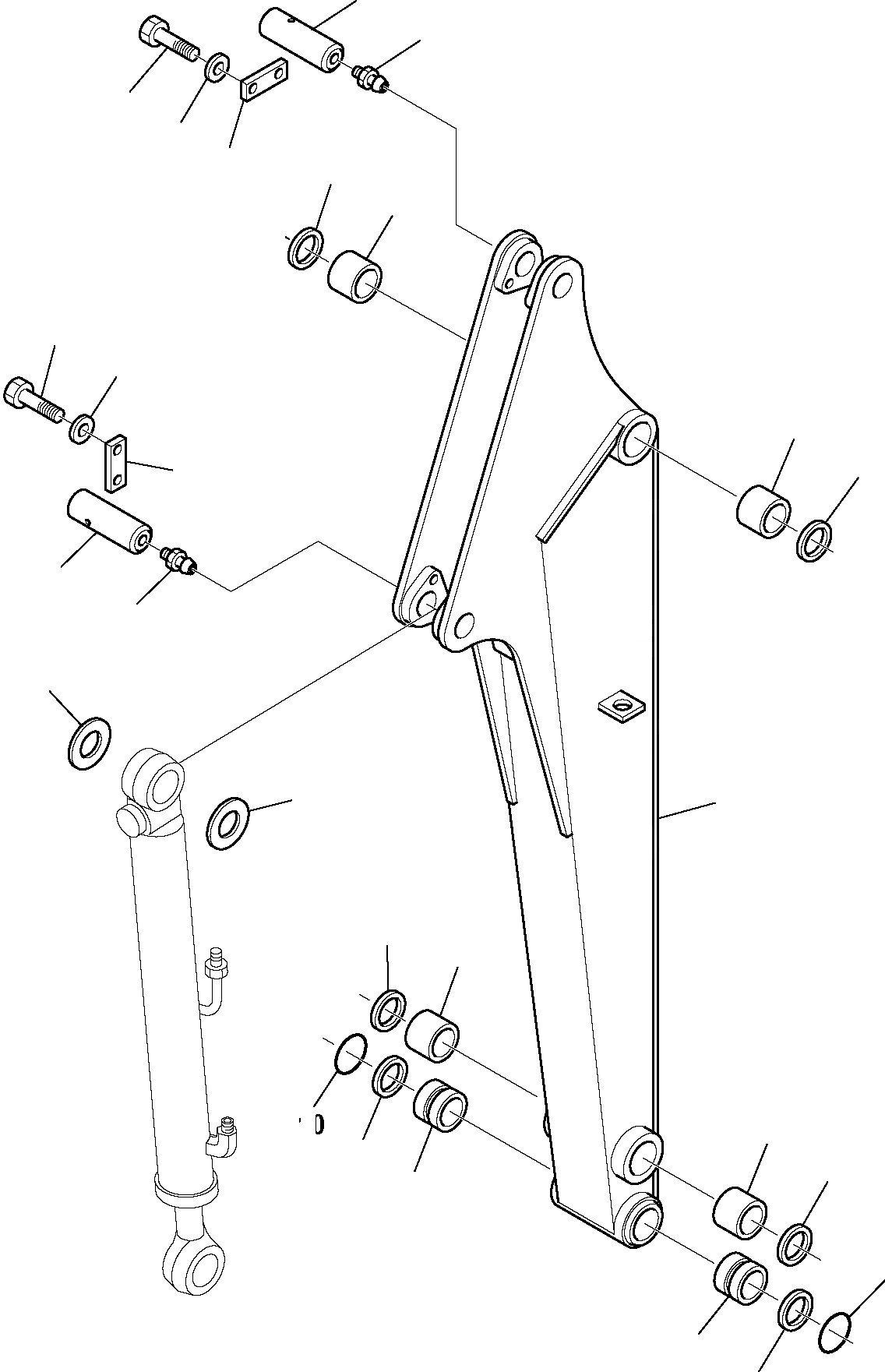 Схема запчастей Komatsu PC12R-8 - УДЛИНН. РУКОЯТЬ (/) РАБОЧЕЕ ОБОРУДОВАНИЕ