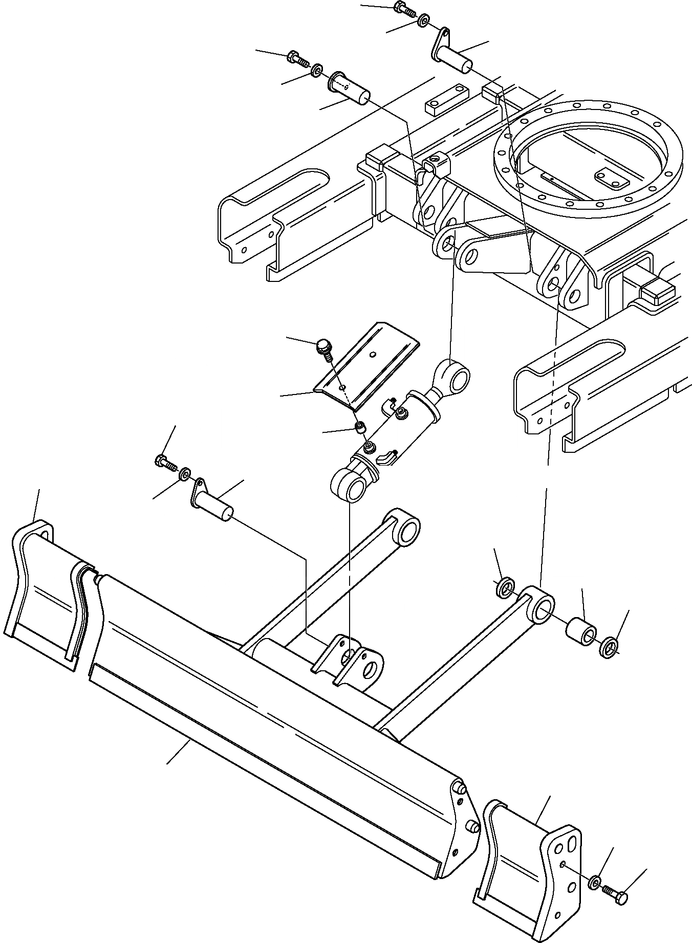 Схема запчастей Komatsu PC12R-8 - ОТВАЛ (РЕГУЛЯТОР НИЖН.CARRIAGE) РАБОЧЕЕ ОБОРУДОВАНИЕ