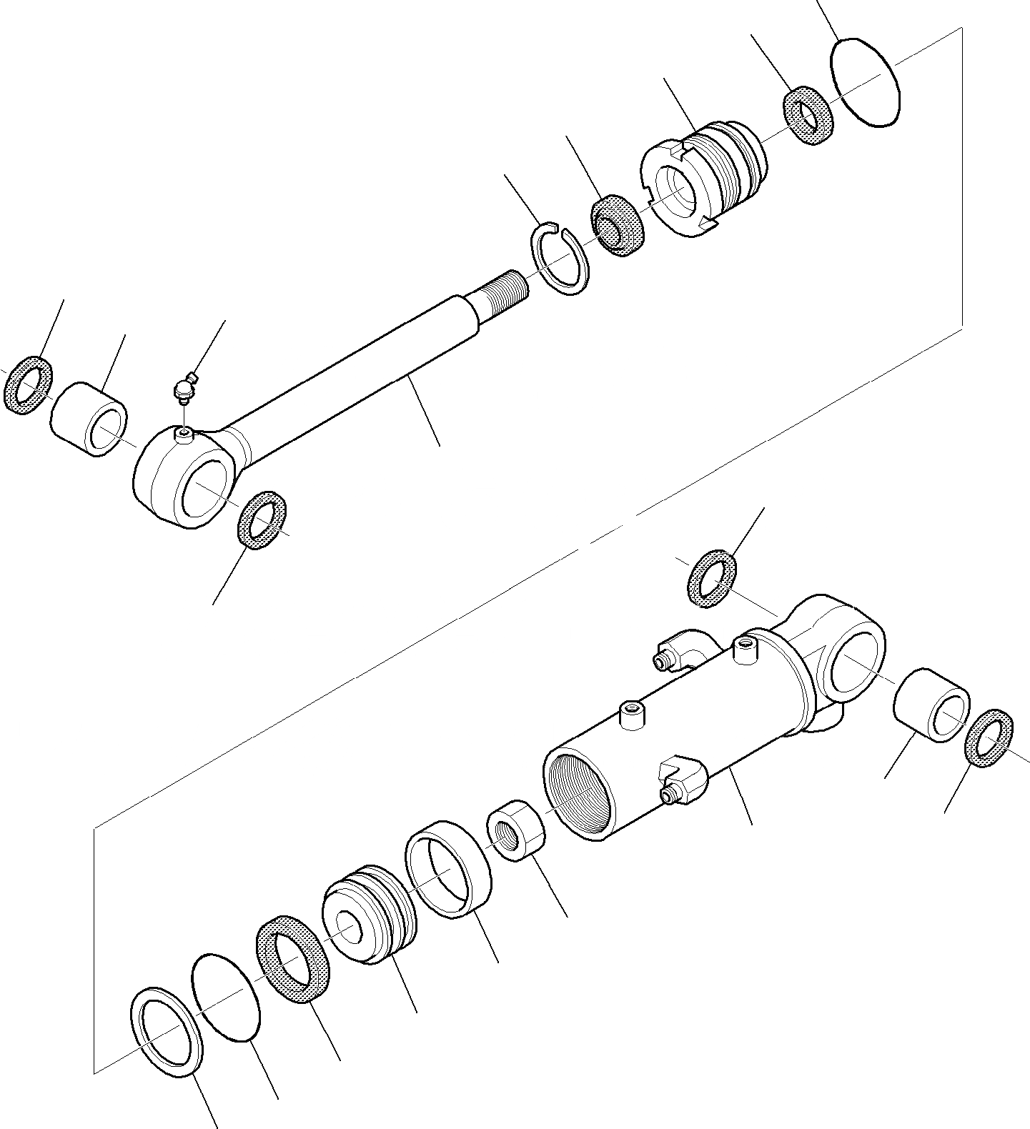 Схема запчастей Komatsu PC12R-8 - ЦИЛИНДР ОТВАЛА РАБОЧЕЕ ОБОРУДОВАНИЕ