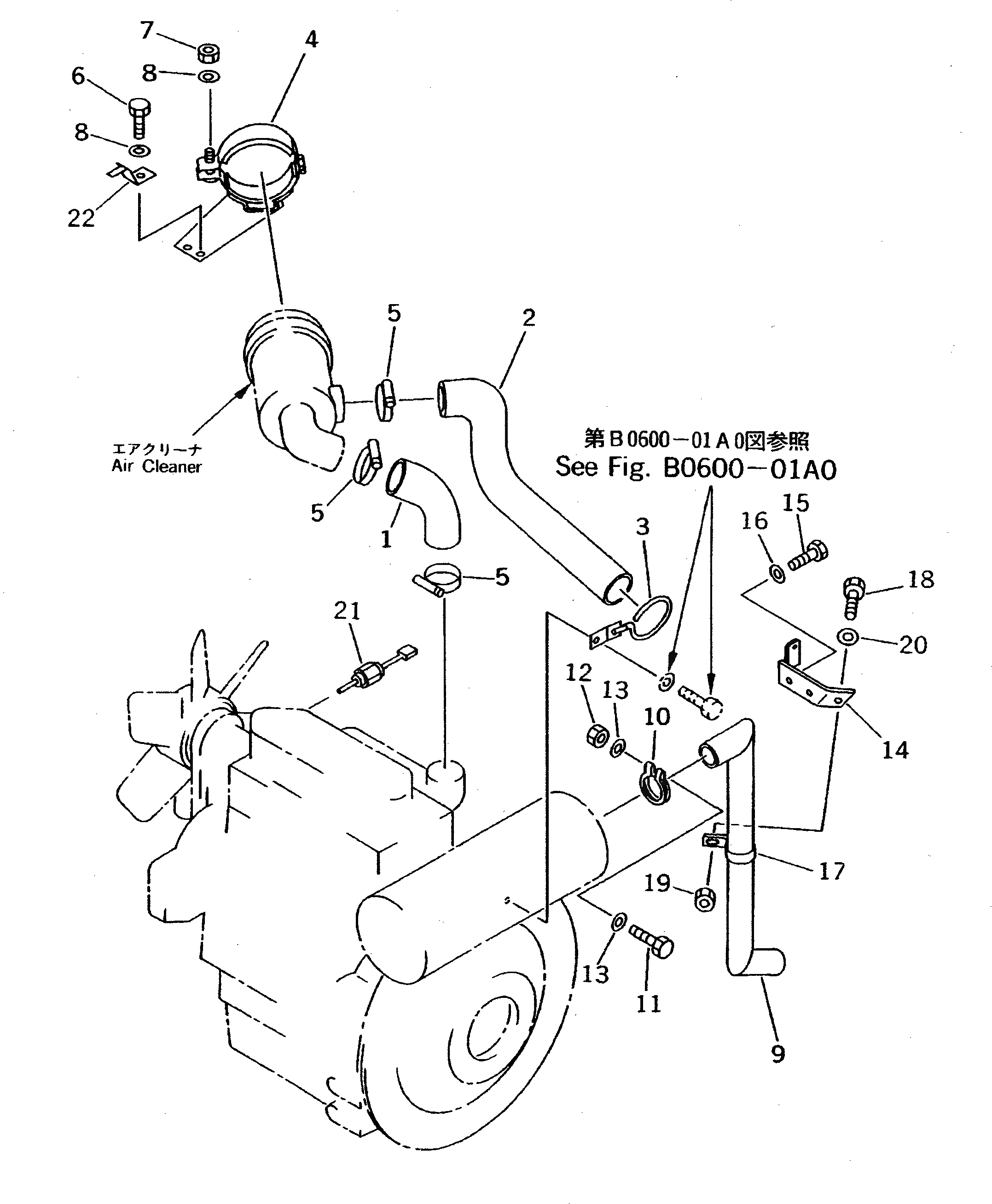 Схема запчастей Komatsu PC12UU-2 - КРЕПЛЕНИЕ ДВИГАТЕЛЯ (ШЛАНГИ И ДАТЧИК)(№-) КОМПОНЕНТЫ ДВИГАТЕЛЯ