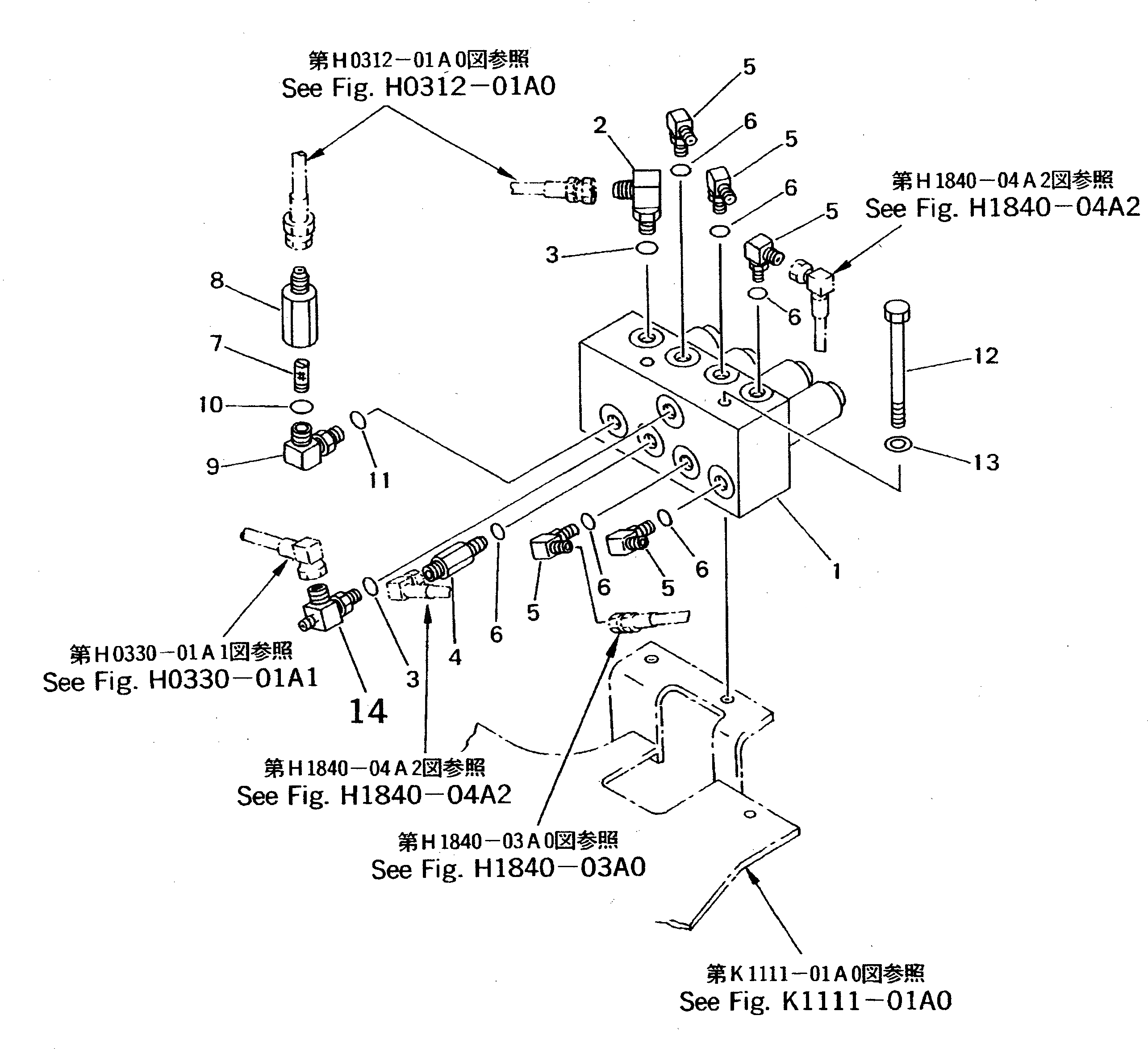 Схема запчастей Komatsu PC12UU-2 - P.P.C. ЛИНИЯ (/) (ДЛЯ СИСТЕМА СПЕЦ-Я.) ГИДРАВЛИКА