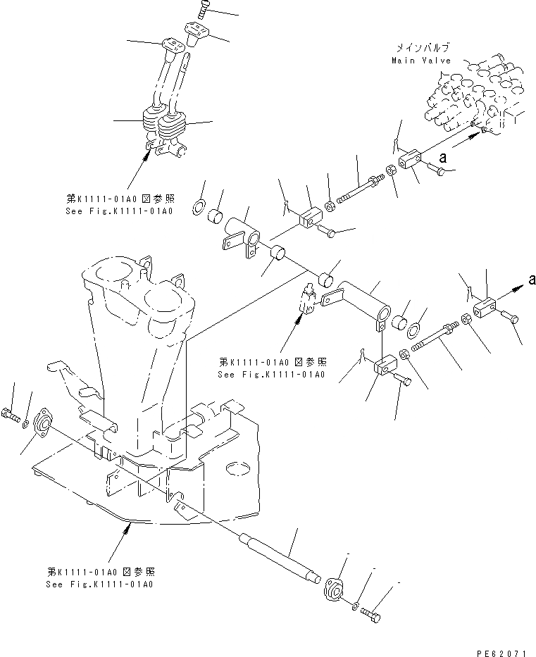 Схема запчастей Komatsu PC12UU-2 - ОСНОВН. УПРАВЛ-Е (ХОД) (/) КАБИНА ОПЕРАТОРА И СИСТЕМА УПРАВЛЕНИЯ