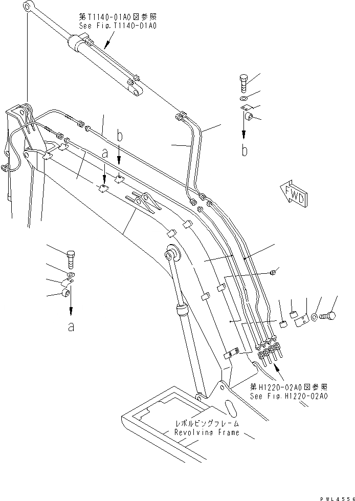 Схема запчастей Komatsu PC130-6E0-T2 - БЕЗ СТРЕЛЫ (ГИДРАВЛ ЛИНИЯ) (КОМПЛЕКТ) РАБОЧЕЕ ОБОРУДОВАНИЕ