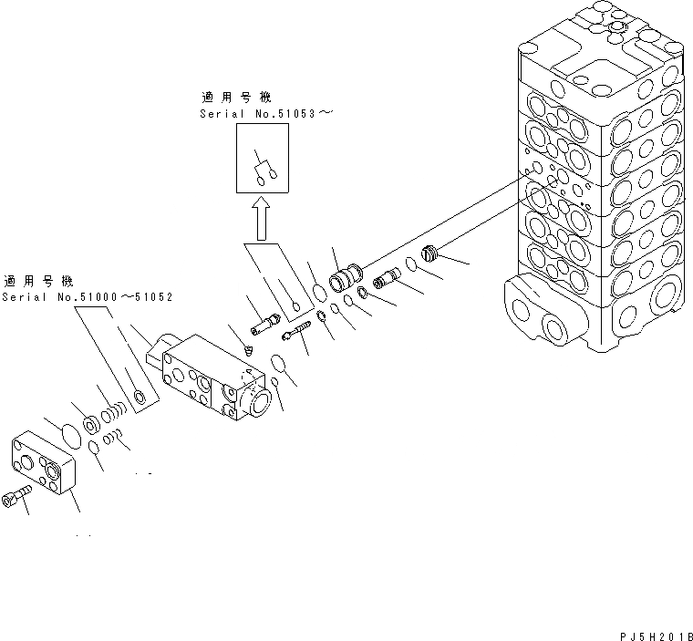 Схема запчастей Komatsu PC130-6E0-T2 - ОСНОВН. КЛАПАН (-КЛАПАН) (/) ОСНОВН. КОМПОНЕНТЫ И РЕМКОМПЛЕКТЫ