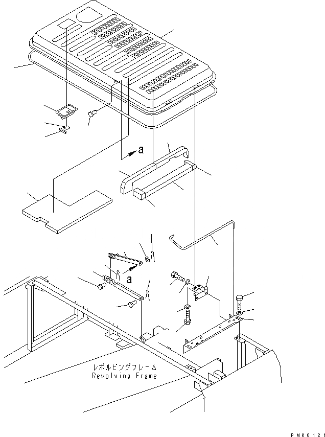 Схема запчастей Komatsu PC130-6 - КАПОТ(№87-999) ЧАСТИ КОРПУСА
