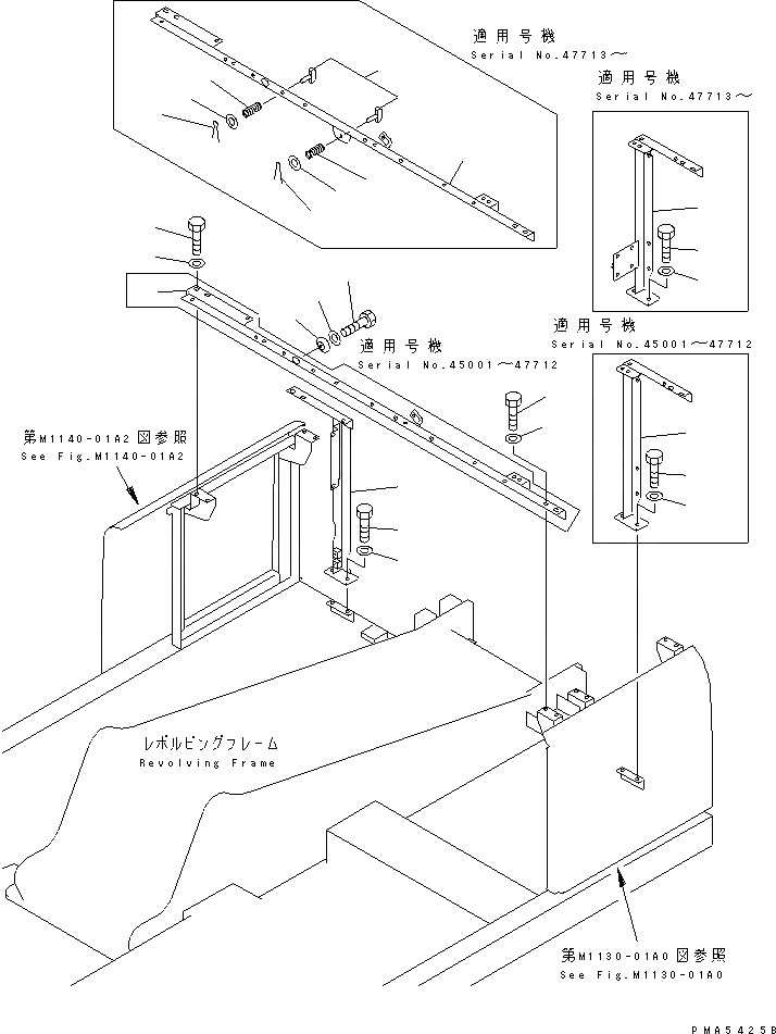 Схема запчастей Komatsu PC130-6 - РАМА (С ДОПОЛН. ТОПЛИВН. ФИЛЬТР.¤ВОДООТДЕЛИТЕЛЬ И УДЛИНН. ДРЕНАЖН.МАСЛ. ФИЛЬТР)(№-999) ЧАСТИ КОРПУСА