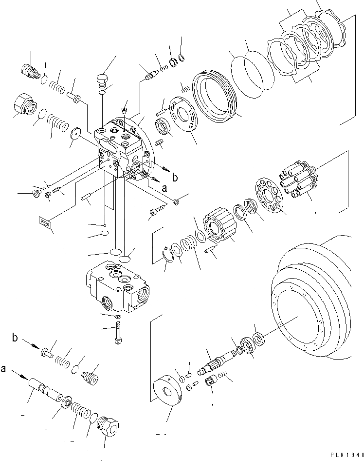 Схема запчастей Komatsu PC130-6 - ХОД MTOR (МОТОР В СБОРЕ) (GM8VL ТИП)(№-999) ОСНОВН. КОМПОНЕНТЫ И РЕМКОМПЛЕКТЫ