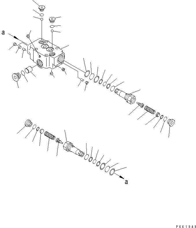 Схема запчастей Komatsu PC130-6 - МОТОР ХОДА (КЛАПАН В СБОРЕ) (GM8VL ТИП)(№-999) ОСНОВН. КОМПОНЕНТЫ И РЕМКОМПЛЕКТЫ