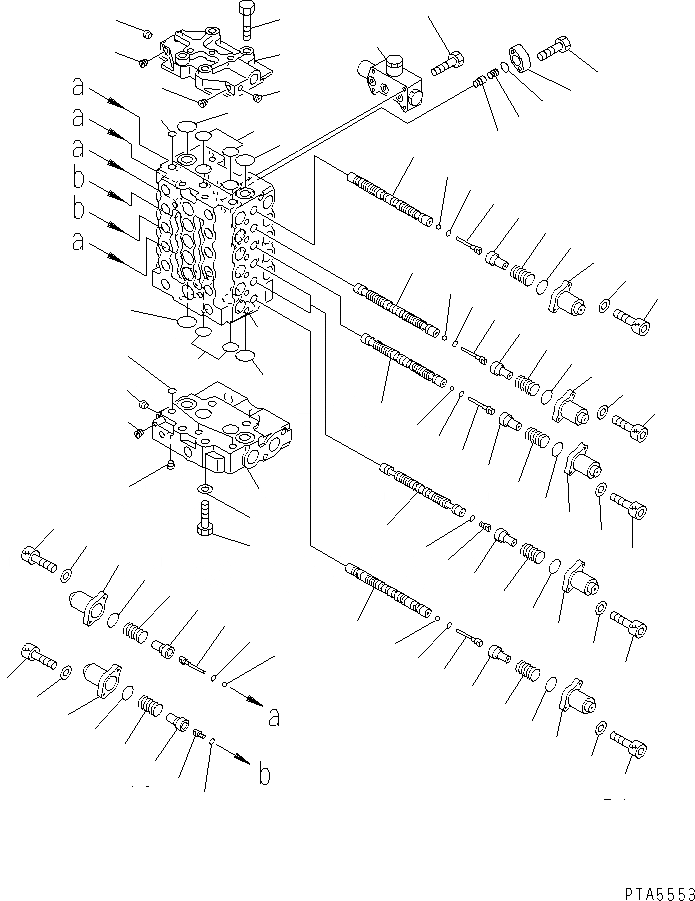 Схема запчастей Komatsu PC130-6 - ОСНОВН. КЛАПАН (/8)(№-98) ОСНОВН. КОМПОНЕНТЫ И РЕМКОМПЛЕКТЫ