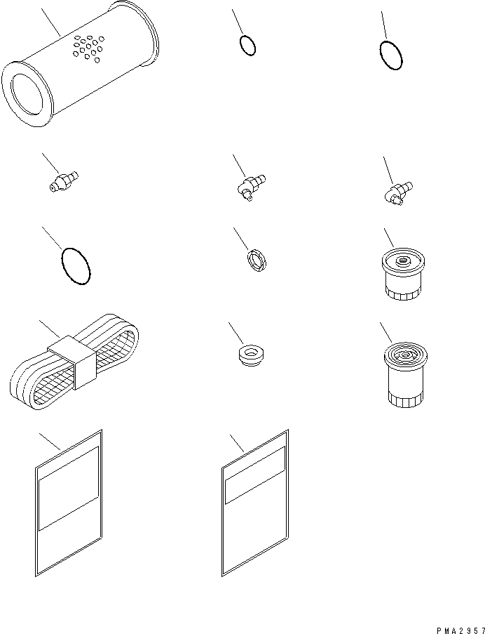 Схема запчастей Komatsu PC130-6K - ЗАП. ЧАСТИ АКСЕССУАРЫ