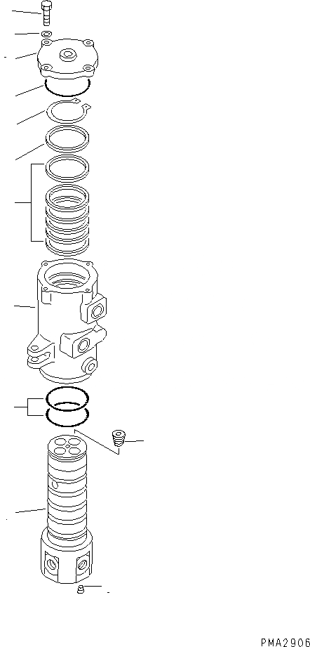 Схема запчастей Komatsu PC130-6K - ПОВОРОТНОЕ СОЕДИНЕНИЕ (ВНУТР. ЧАСТИ) ОСНОВН. КОМПОНЕНТЫ И РЕМКОМПЛЕКТЫ