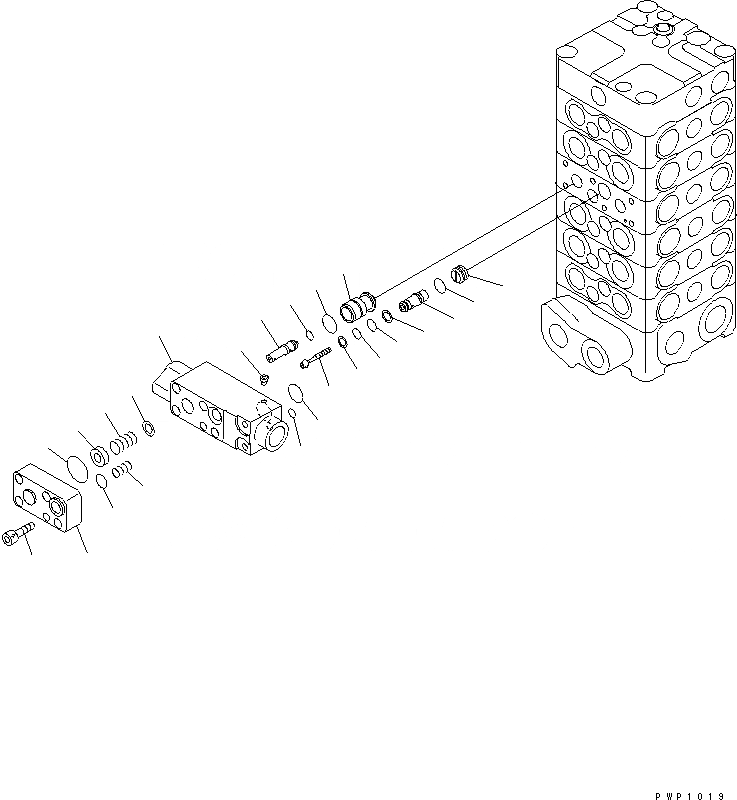 Схема запчастей Komatsu PC130-6K - ОСНОВН. КЛАПАН (/) (-КЛАПАН) ОСНОВН. КОМПОНЕНТЫ И РЕМКОМПЛЕКТЫ