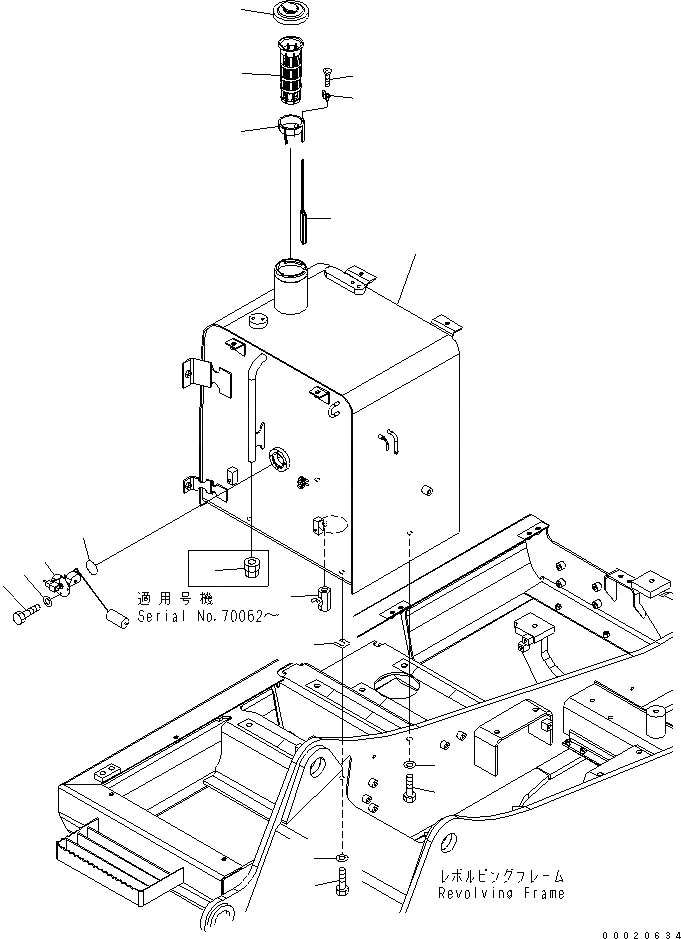 Схема запчастей Komatsu PC130-7K - ТОПЛИВН. БАК. (С ЗАПРАВОЧН. НАСОС) ТОПЛИВН. БАК. AND КОМПОНЕНТЫ