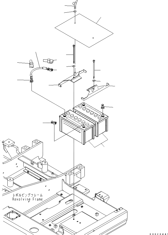 Схема запчастей Komatsu PC130-7K - АККУМУЛЯТОР (ВЫСОК. ЕМК.) ЭЛЕКТРИКА