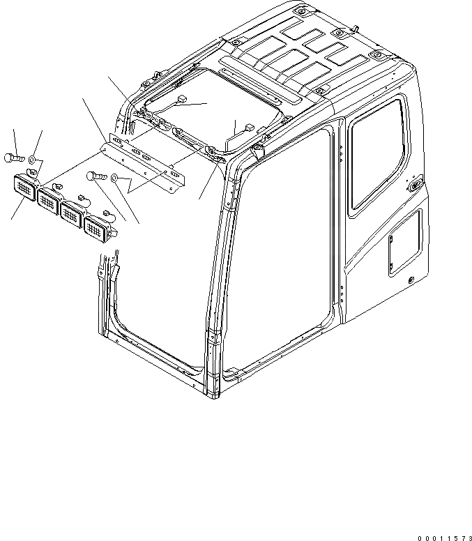 Схема запчастей Komatsu PC130-7K - ДОПОЛН. РАБОЧ. ОСВЕЩЕНИЕ (X) ЭЛЕКТРИКА