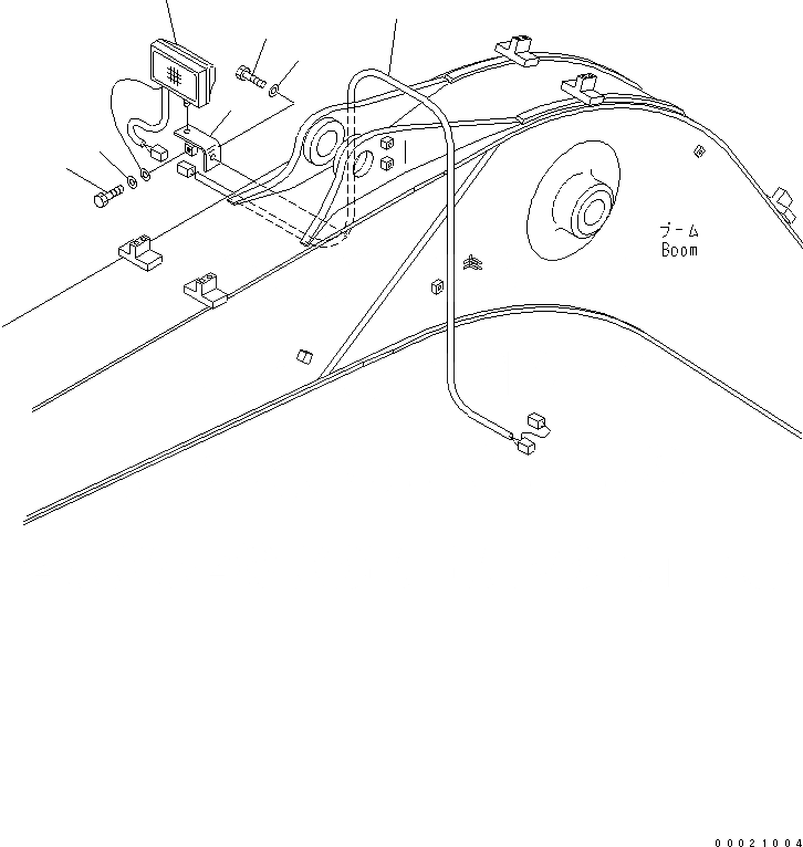 Схема запчастей Komatsu PC130-7K - ДОПОЛН. РАБОЧ. ОСВЕЩЕНИЕ (СТРЕЛА ПРАВ.) ЭЛЕКТРИКА