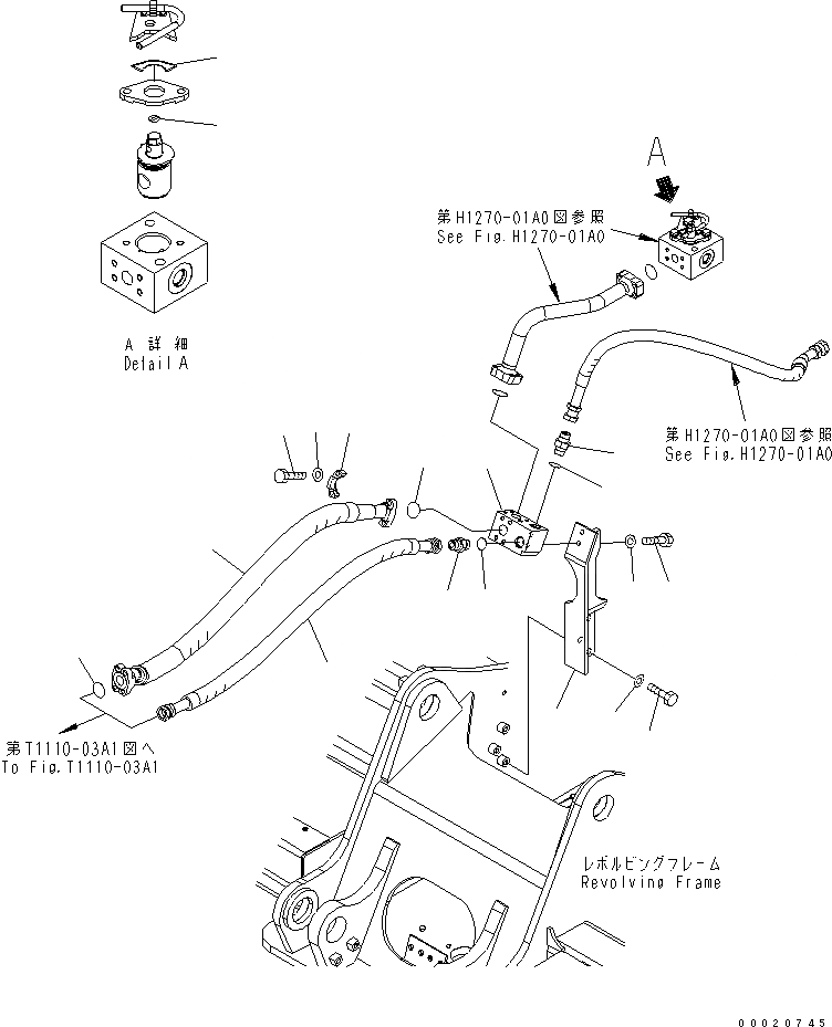 Схема запчастей Komatsu PC130-7K - НАВЕСНОЕ ОБОРУД-Е (СОЕД-Е БЛОК И СОЕД-Е БЛОК ТРУБЫ) ГИДРАВЛИКА