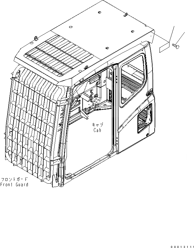 Схема запчастей Komatsu PC130-7K - ПРЕДУПРЕЖДАЮЩ. МАРКИРОВКА (ДЛЯ ЗАЩИТЫ LV2) (АНГЛ.) МАРКИРОВКА