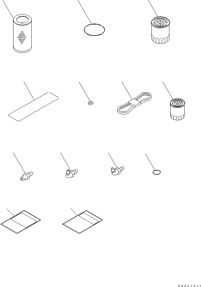 Схема запчастей Komatsu PC130-7K - ЗАП. ЧАСТИ (С A ГЕНЕРАТОР) АКСЕССУАРЫ