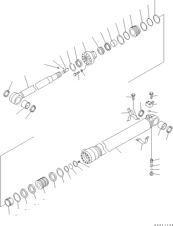 Схема запчастей Komatsu PC130-7K - ЦИЛИНДР РУКОЯТИ(С КЛАПАН ПЕРЕГРУЗКИ) (ВНУТР. ЧАСТИ) ОСНОВН. КОМПОНЕНТЫ И РЕМКОМПЛЕКТЫ
