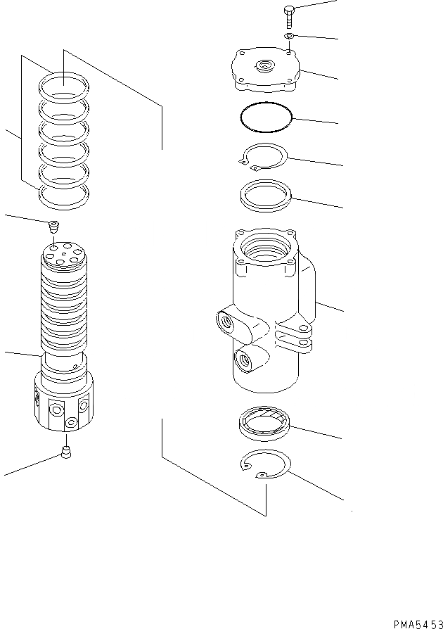 Схема запчастей Komatsu PC130-7K - ПОВОРОТНОЕ СОЕДИНЕНИЕ (СПЕЦИФ-Я С ОТВАЛОМ) (ВНУТР. ЧАСТИ) ОСНОВН. КОМПОНЕНТЫ И РЕМКОМПЛЕКТЫ