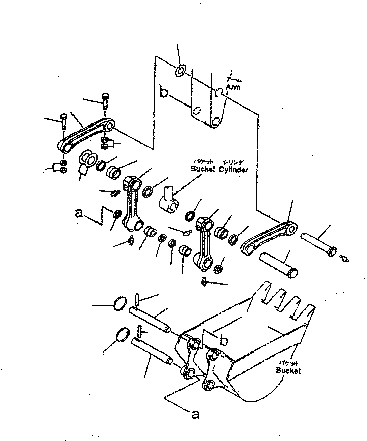Схема запчастей Komatsu PC130-8 12M SUPER LONG FRONT - СОЕДИНЕНИЕ КОВША 